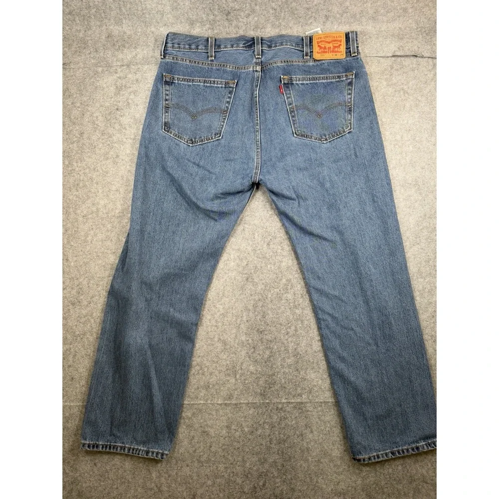 Levi's 505 Men's Jeans 38x29 Regular Fit Straight Leg Medium Wash Blue Denim